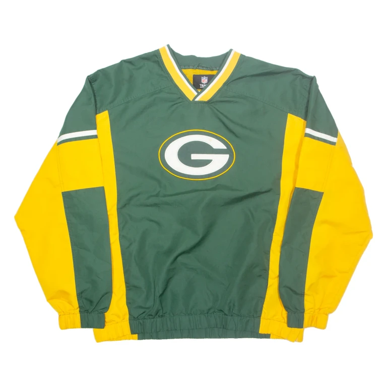 NFL Green Bay Packers Training Mens Sweatshirt Green V-Neck USA XL