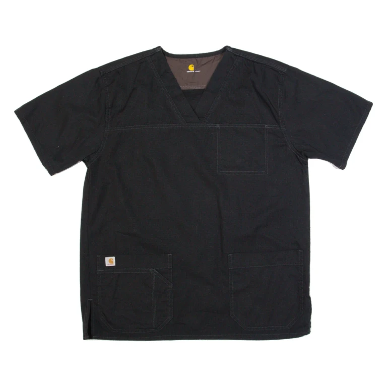 CARHARTT Pullover Workwear Mens Plain Shirt Black S