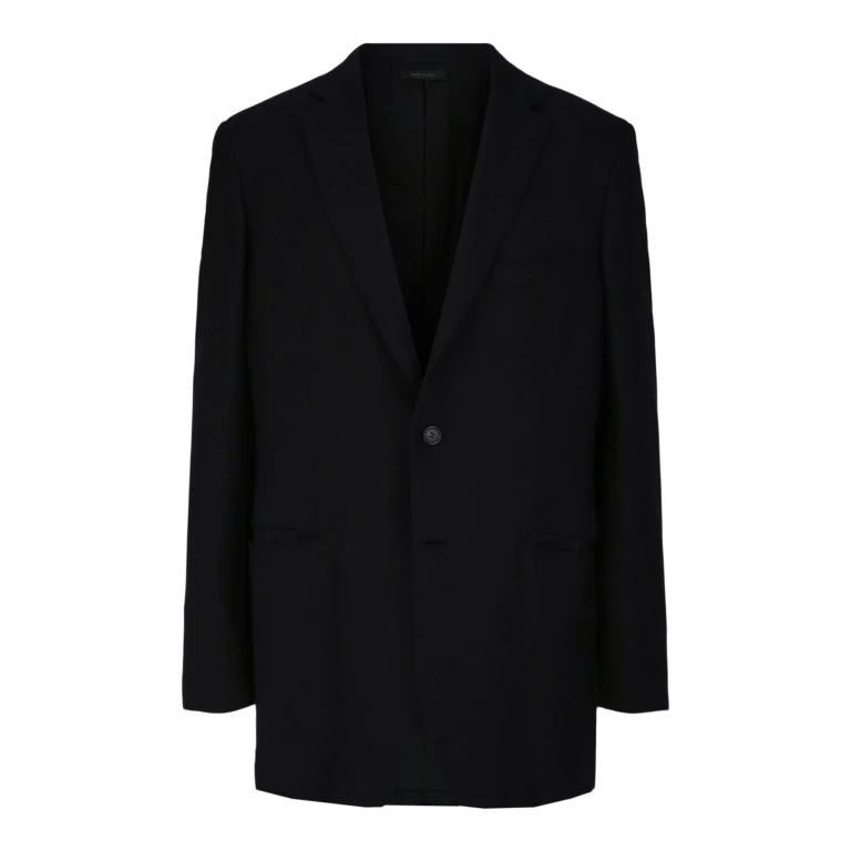 Single-Breasted Wool-Silk Blazer