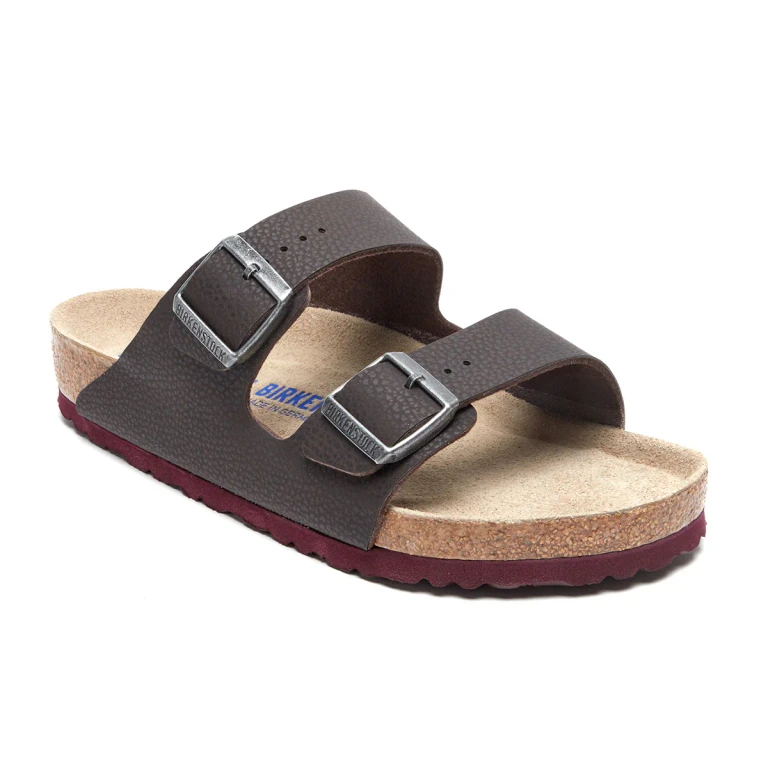Arizona Embossed Soft Footbed Leather Sandals