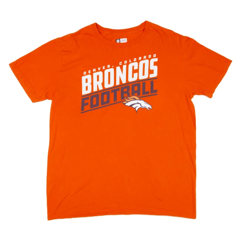 NFL Broncos Football Mens T-Shirt Orange USA L