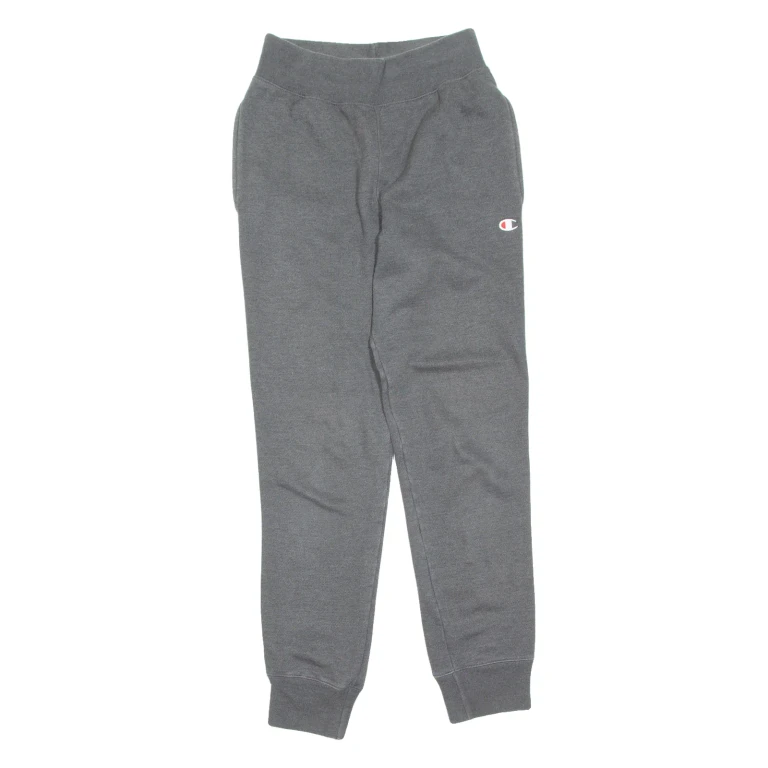 CHAMPION REVERSE WEAVE Mens Joggers Grey Tapered S W24 L29