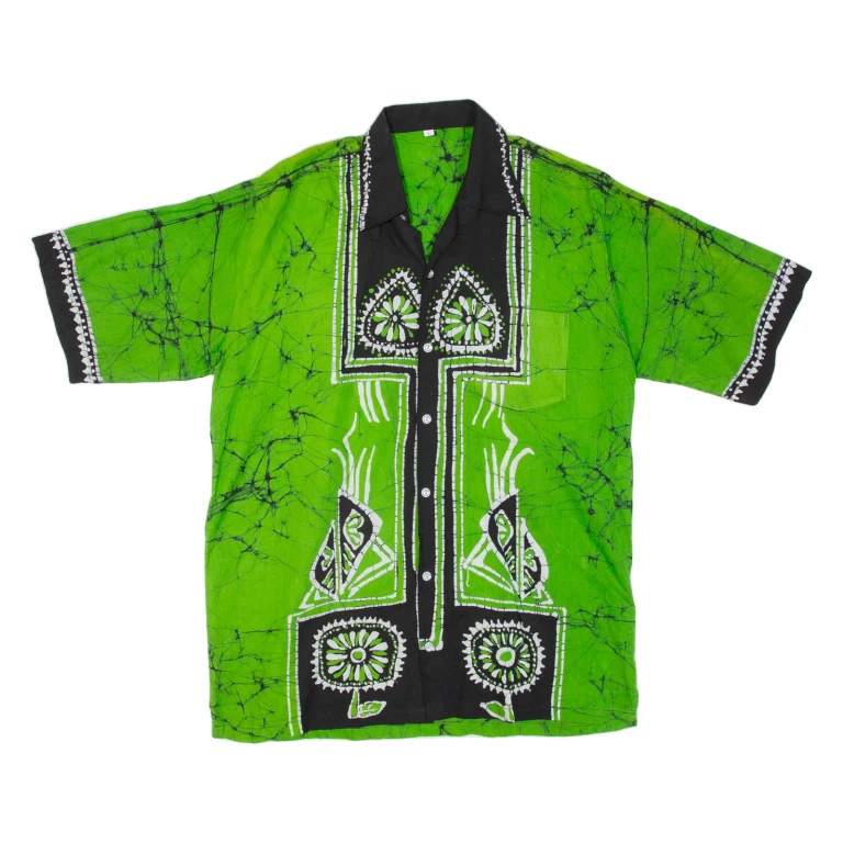 Mens Plain Shirt Green L