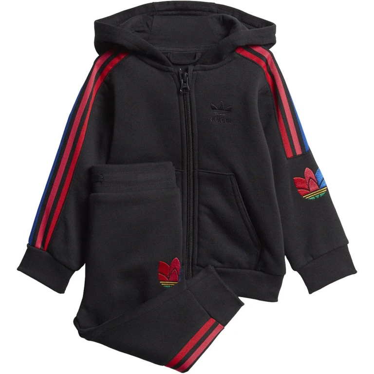Toddler 3D Trefoil Fullzip Hoodie Set Sweaters