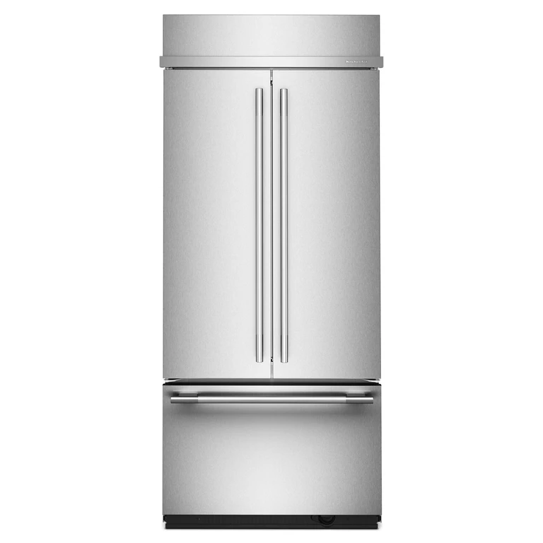 20.8 Cu. Ft. 36 in. Built-In French Door Bottom Mount Refrigerator w/ Signature Platinum Interior In Printshield Finish in Stainless Steel