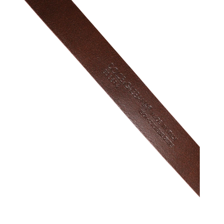 Dolce & Gabbana Red Leather Gold Tone Metal Buckle Men Belt Caiman - Men