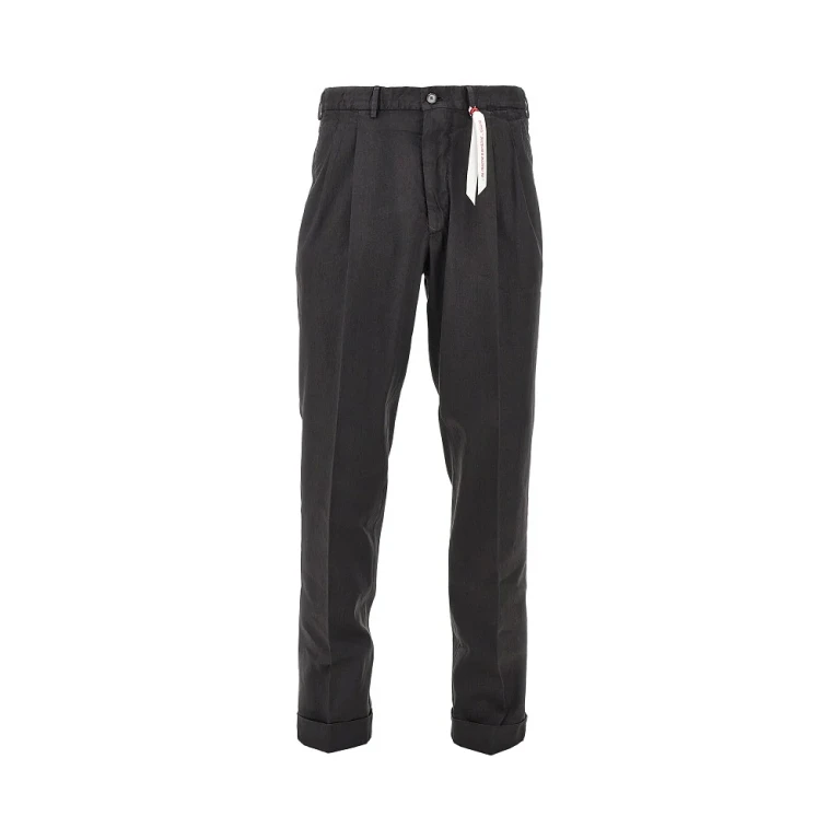SANTANIELLO Clark Evoluto cotton and linen pants Man 48
