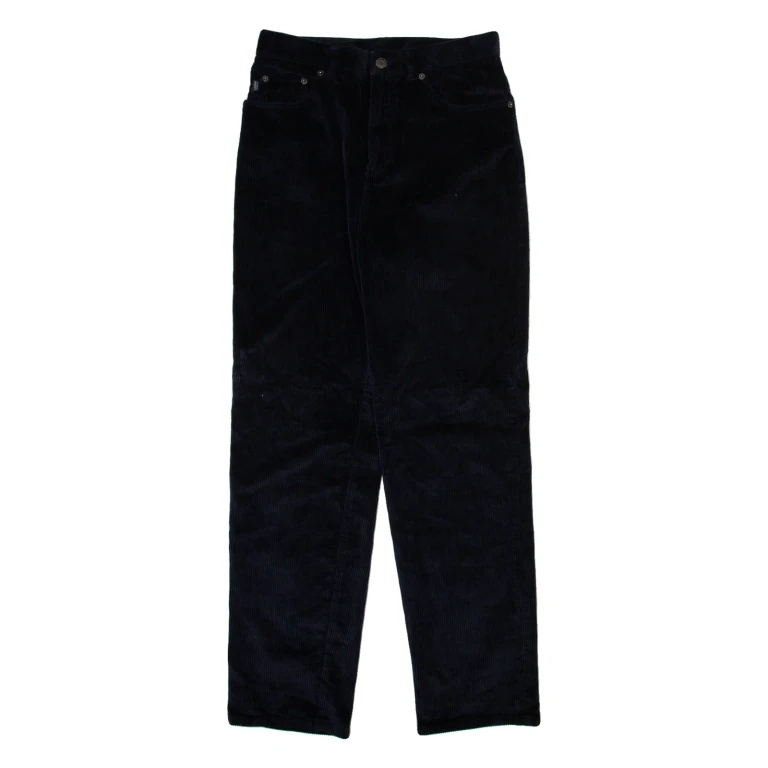 LAUREN RALPH LAUREN Womens Corduroy Trousers Blue Regular Straight W28 L30