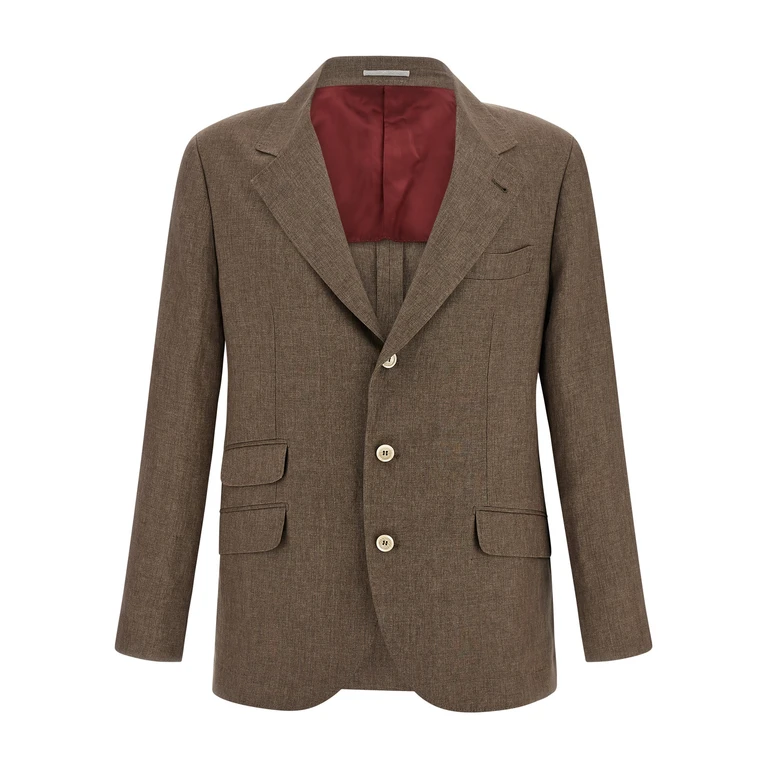 Brunello Cucinelli Brown Linen Blazer Clothing - Men