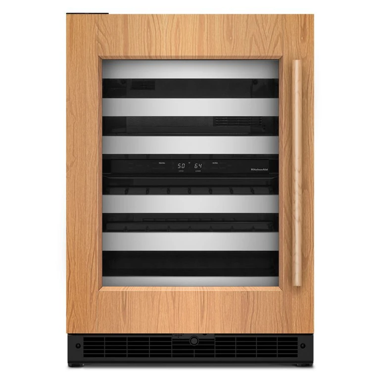 24 in. Panel-Ready Undercounter Wine Cellar w/ 46-Bottle Capacity & Full-Extension Metal-Front Racks in Panel Ready