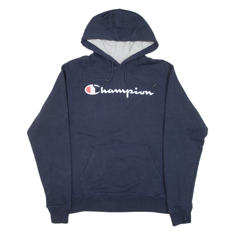 CHAMPION Mens Blue Hoodie S
