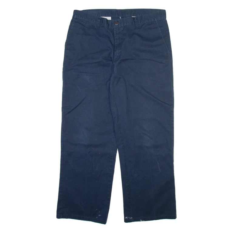 DICKIES Mens Trousers Blue Relaxed Straight W35 L30