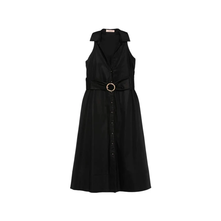 Twin Set Midi Dress With Belt