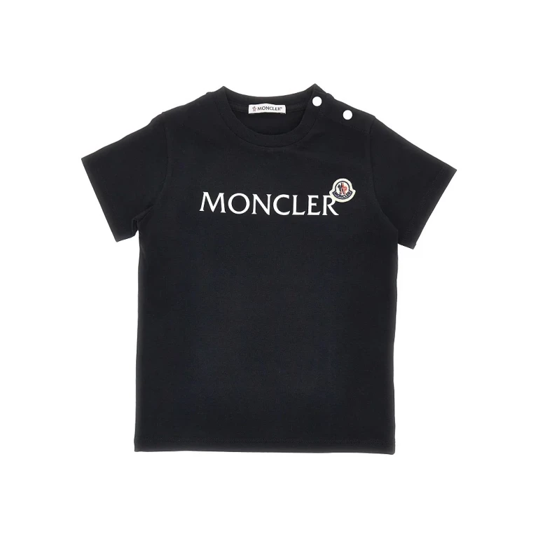 MONCLER Stretch cotton t-shirt with logo Kids 12-18