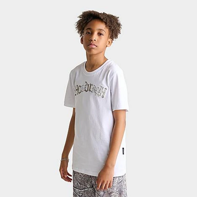 Big Kids Hunting Camo T-Shirt in White Size: Small