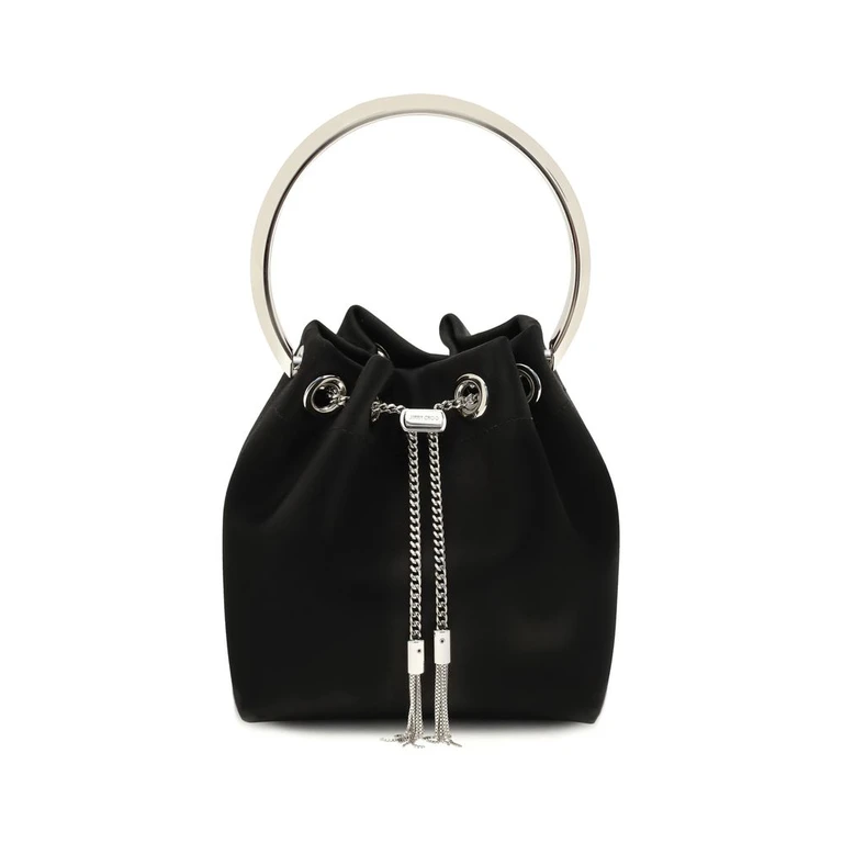 Jimmy Choo Black Cotton Shoulder Bag - Women
