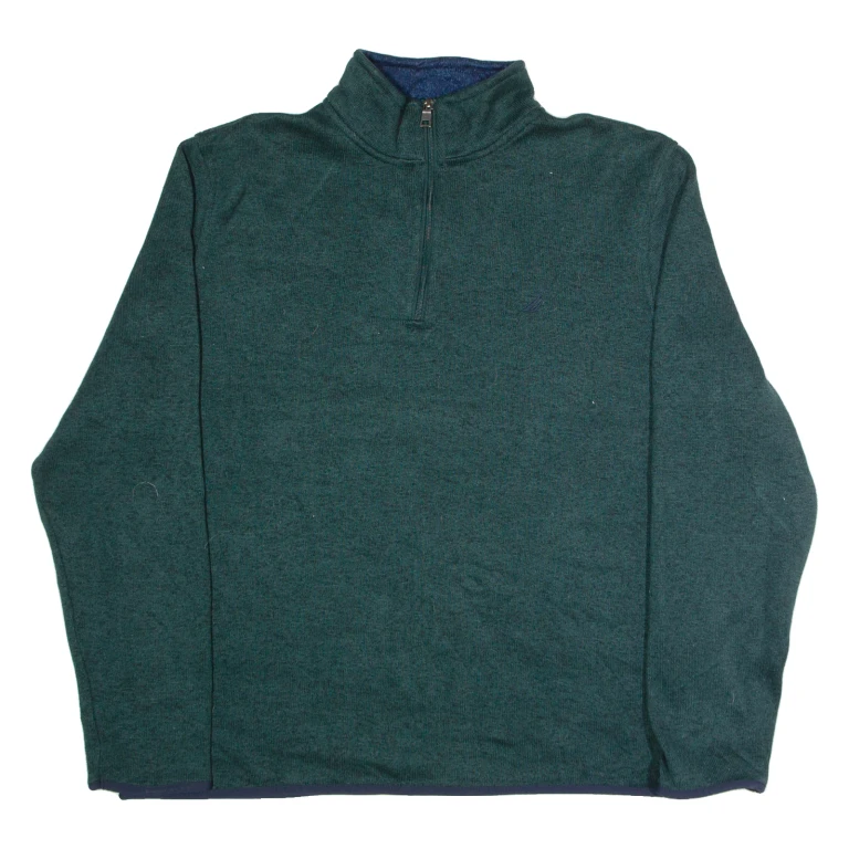 NAUTICA Mens Fleece Green 1/4 Zip XL
