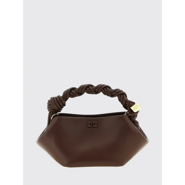 Mini Recycled Leather Handbag with Butterfly Logo and Braided Handle (A7280890)