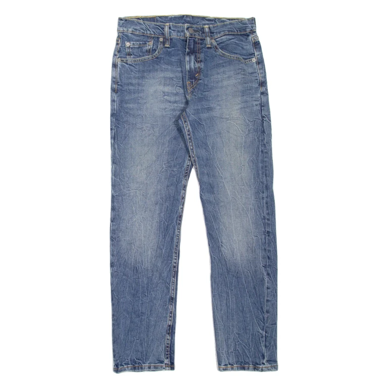 LEVI'S 502 Jeans Mens Blue Regular Tapered Stone Wash W30 L30