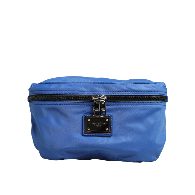 Dolce & Gabbana Blue Logo Plaque Nylon Waist Fanny Pack Mens Borse Bag Ny+pa+05lf - Men