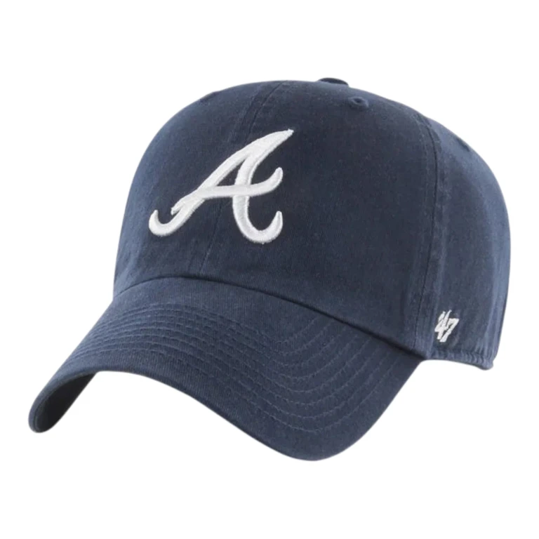 Clean Up Atlanta Braves Strapback Hat - Navy Adjustable Cap