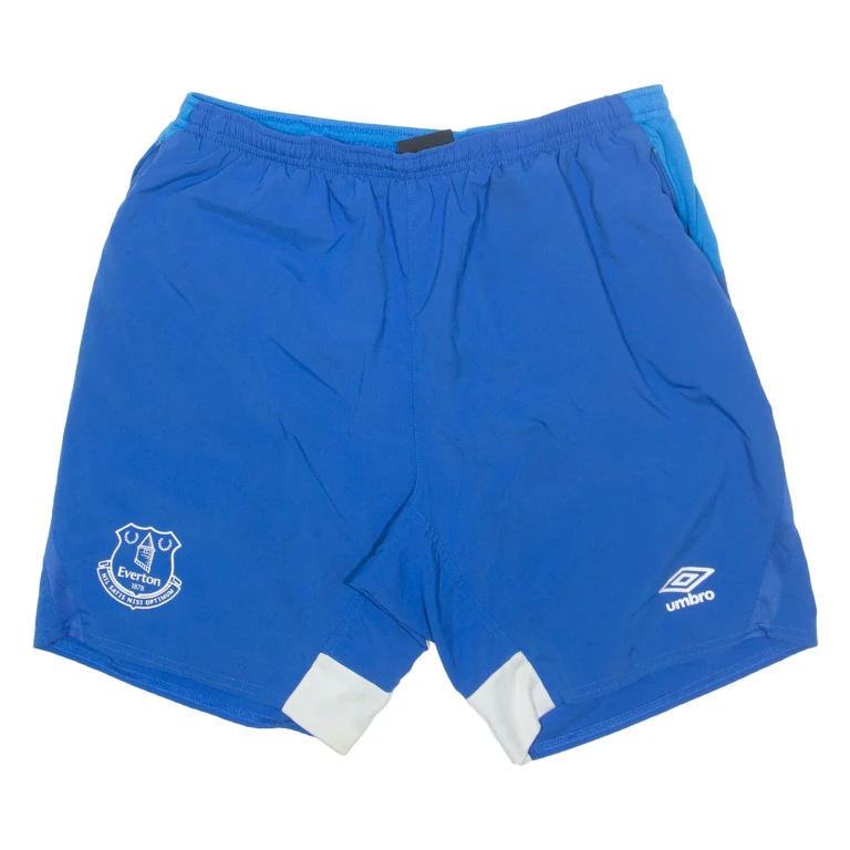 UMBRO Everton FC Mesh Lined Mens Sports Shorts Blue M W28