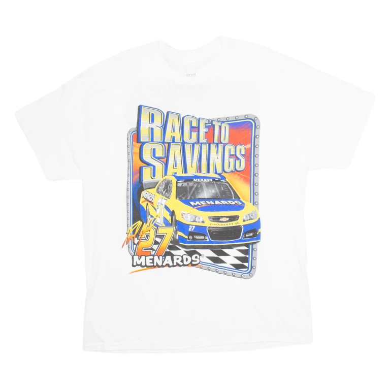 ANVIL Racing Savings Mens T-Shirt White XL