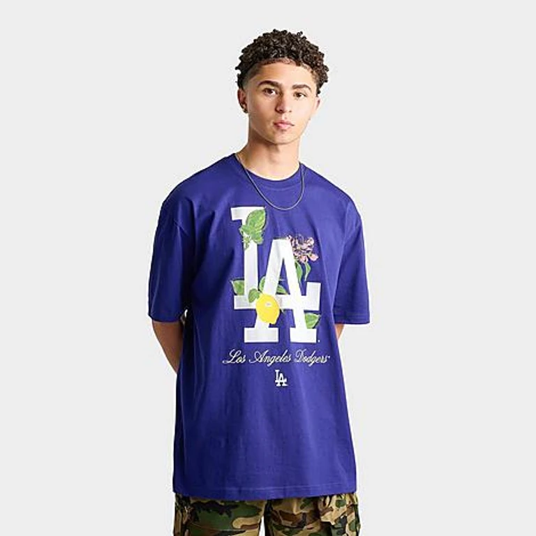 New Era Men's Los Angeles Dodgers MLB Calabasas Graphic T-Shirt in Dodger Blue Size: Small
