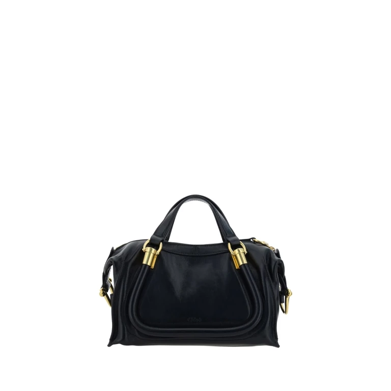 Chloé Black Leather Paraty 24 Handbag