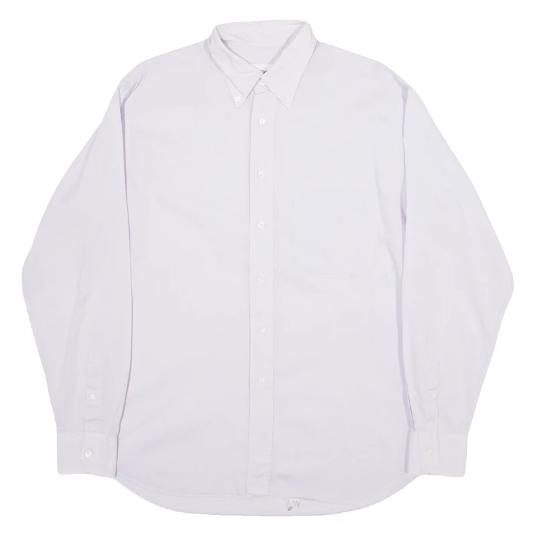 HUGO BOSS Mens Shirt Purple Long Sleeve L