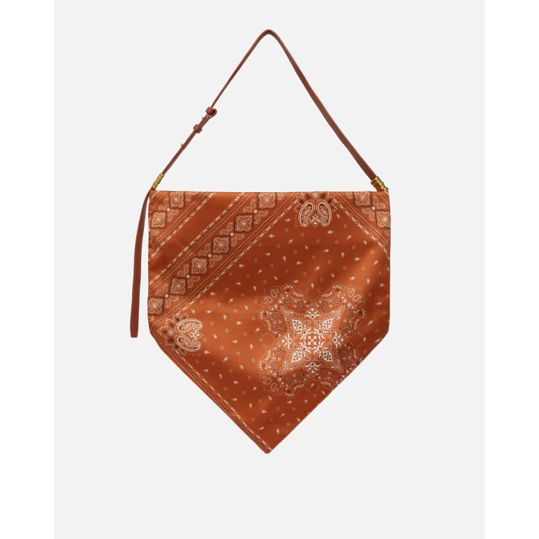 Pinko - Sac porté épaule Foulard moyen en tissu imprimé bandana