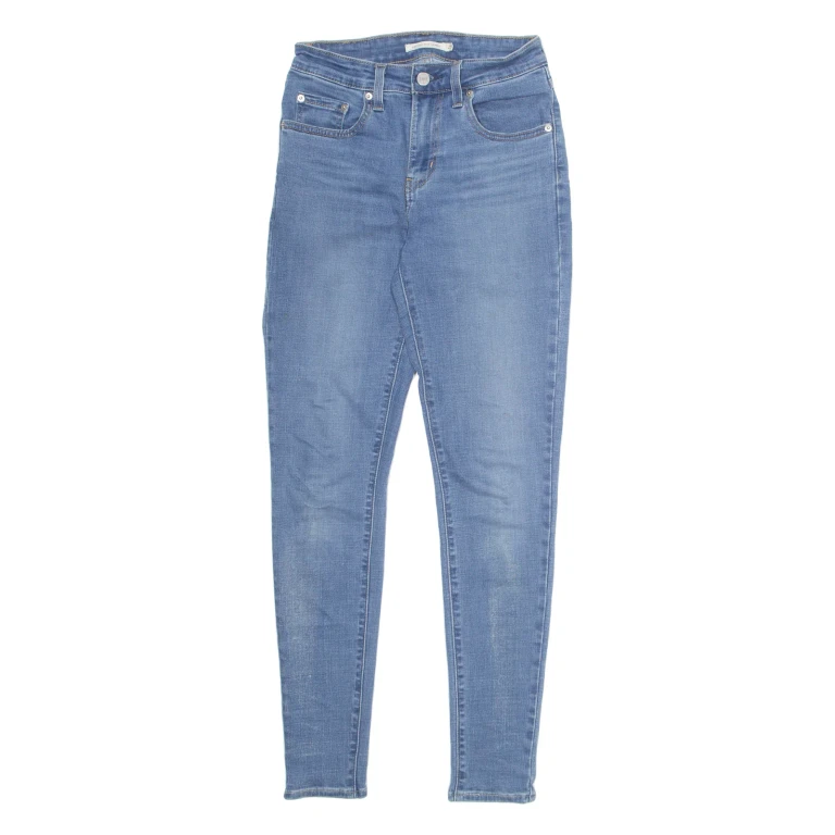 LEVI'S 721 Womens Jeans Blue Regular Skinny Stone Wash W25 L30