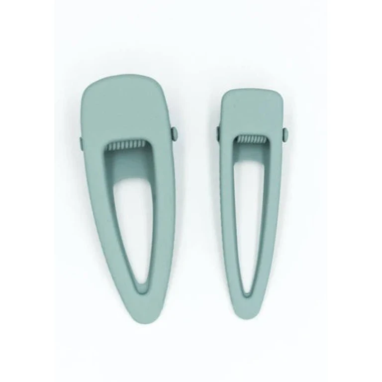 Matte Hair Clips Set of 2 Light Blue