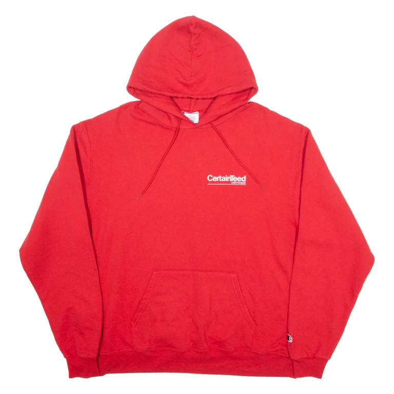 CHAMPION CertainTeed Mens Red Hoodie XL