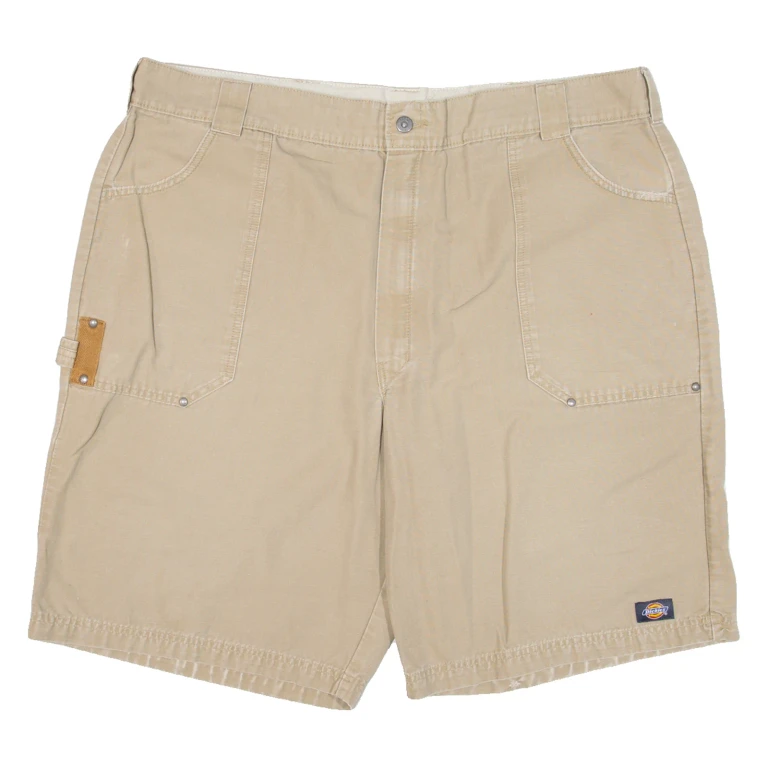 DICKIES Mens Workwear Shorts Beige Relaxed 2XL W42