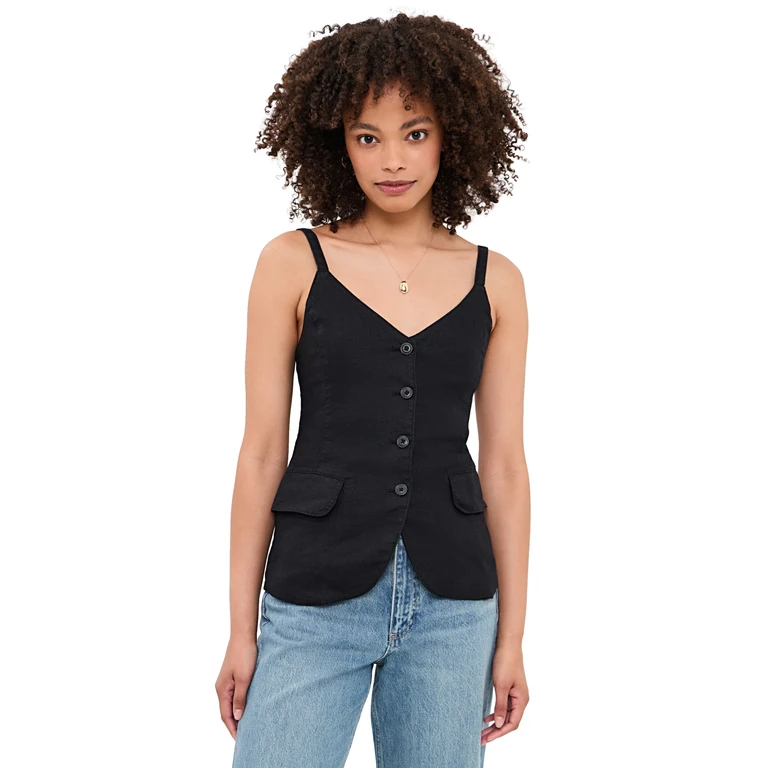Faherty Sun Strider Milo Vest Black 4