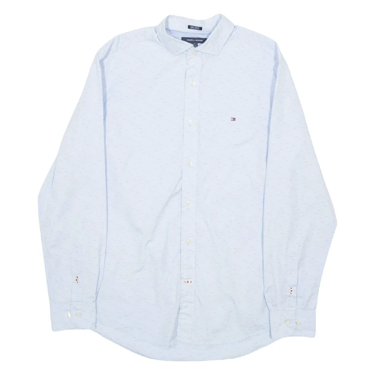TOMMY HILFIGER Mens Shirt Blue Long Sleeve M