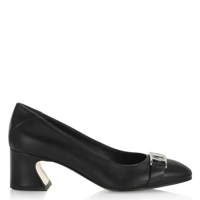 Ferragamo Rei 55 Block Heel Pumps, Size 7 C