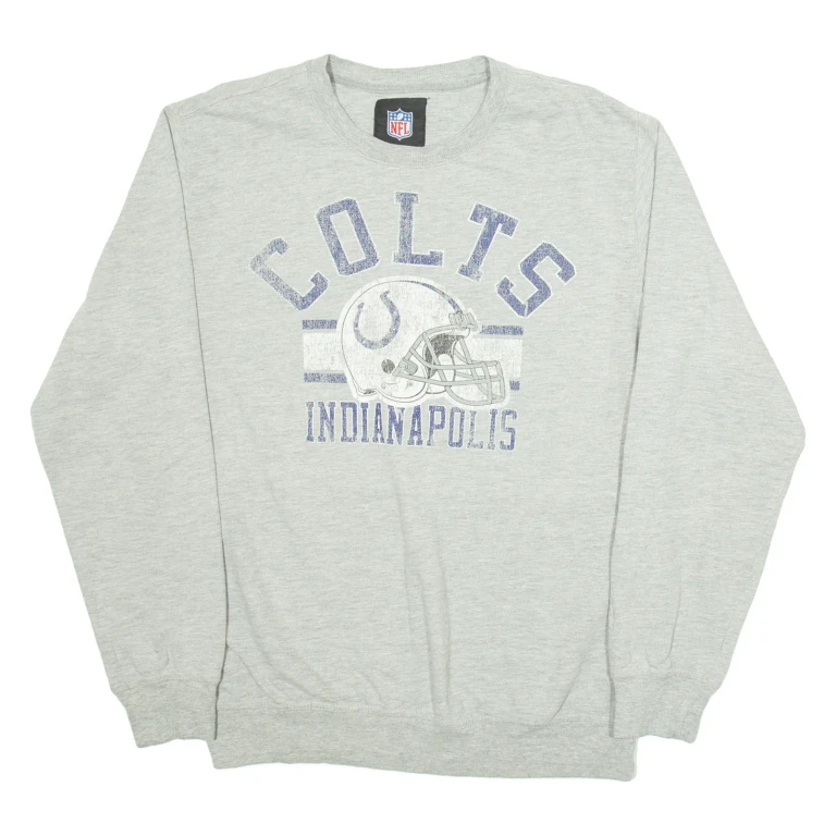 NFL Indianapolis Colts Mens Sweatshirt Grey USA XL
