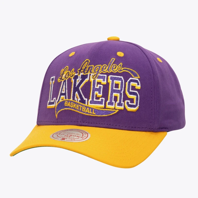 Mitchell & Ness Men's NBA Block Sweep Pro Snapback Lakers Snapback Caps