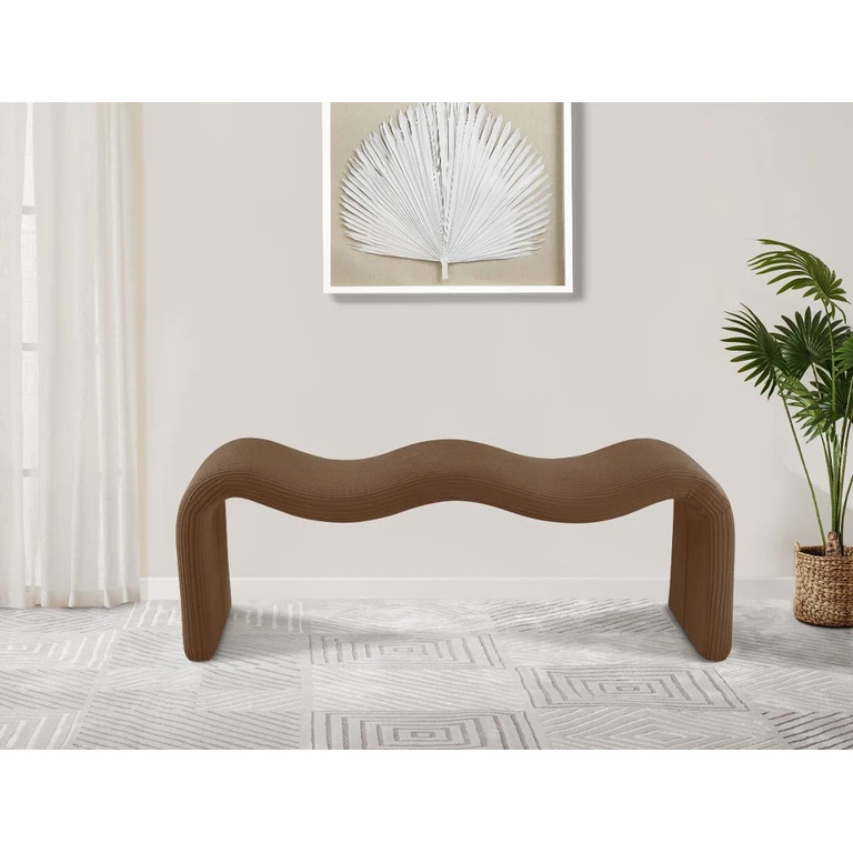 Willow Saddle Corduroy Upholstered Bench