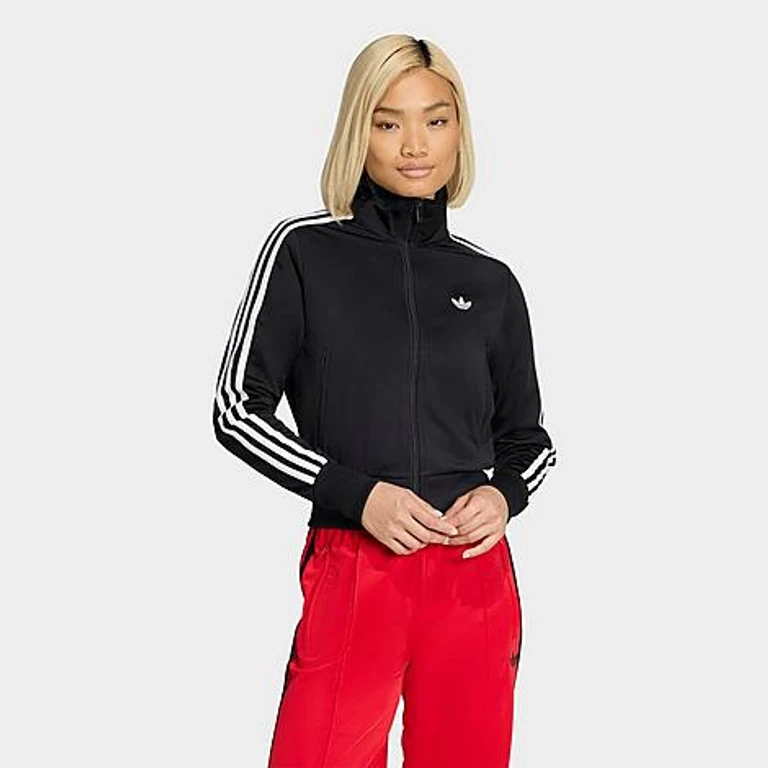 adidas Women's Originals Firebird Classic Track Top in Black/White Size: XXS