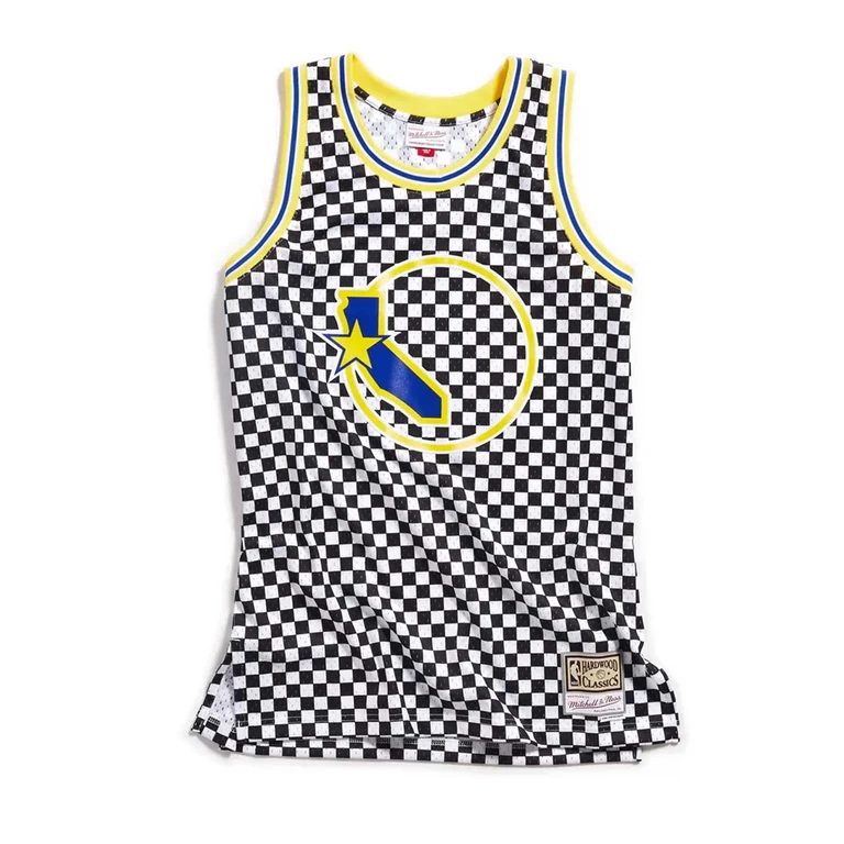 Men's NBA Golden State Warriors Checked Swingman Jersey