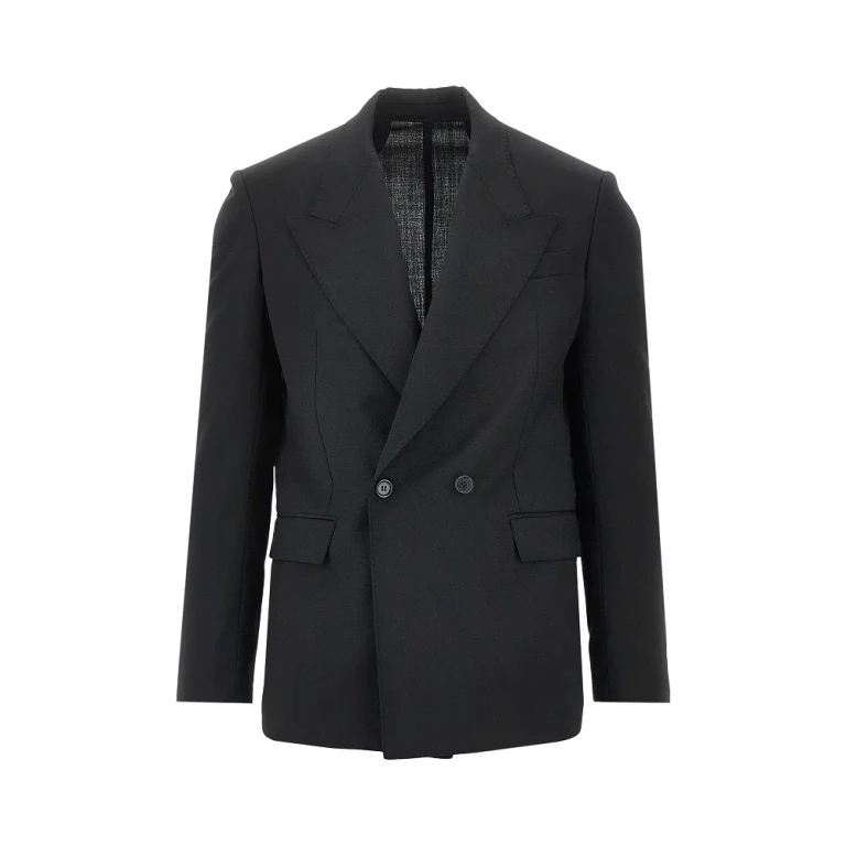 MARSEM Stretch wool-blend double-breasted jacket Man 48