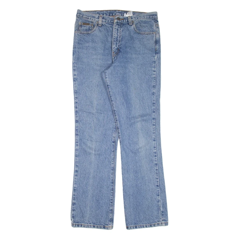 CALVIN KLEIN JEANS Womens Jeans Blue Slim Bootcut Stone Wash W30 L30