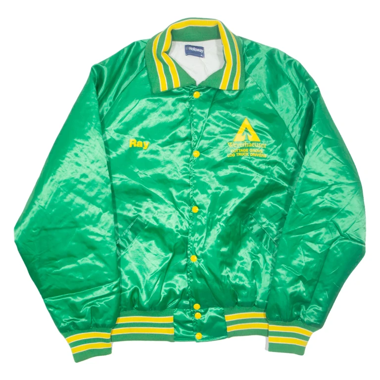 HOLLOWAY Mens Workwear Jacket Green Nylon XL