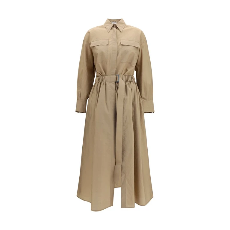 Brunello Cucinelli Beige Cotton Casual Dress - Women