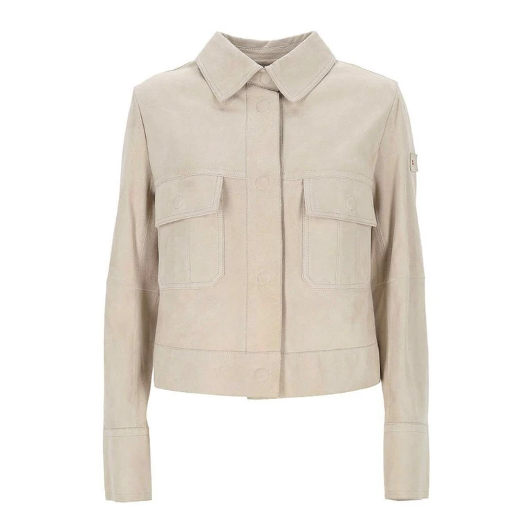 Blouson En Cuir - Beige Clair (PED556799012407ERA729)