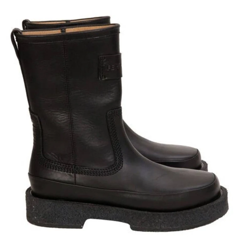 Ferragamo Ferdi Leather Boots, Size 9 EE