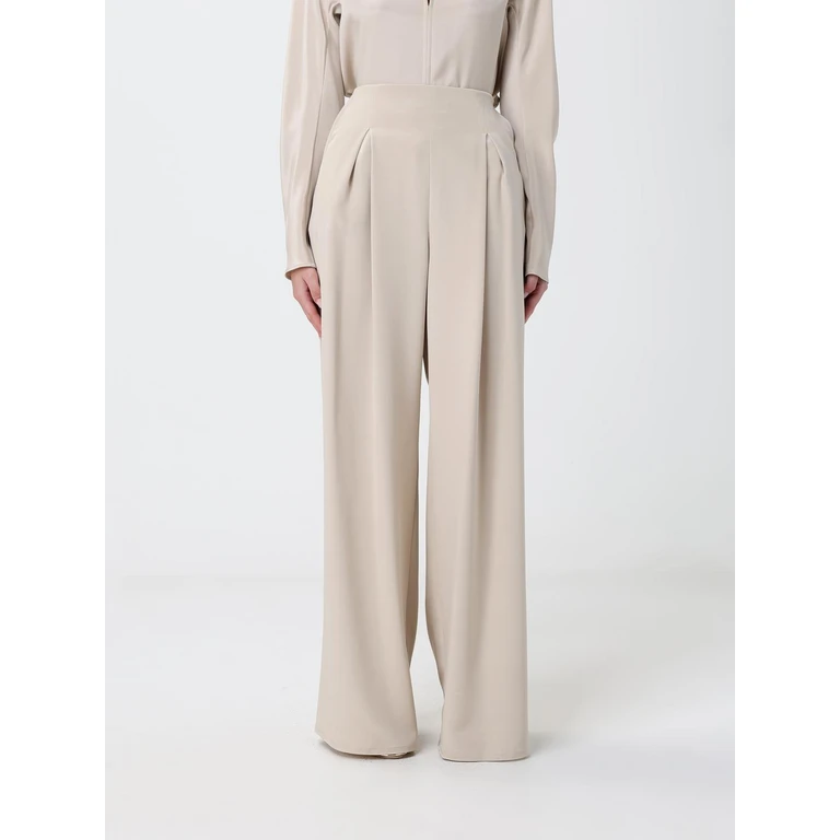 High-Waisted Wide-Leg Stretch Silk Satin Trousers (2611131018600052)